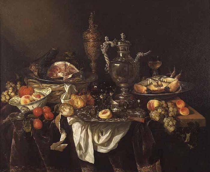 Abraham van Beijeren Banquet still life. Sweden oil painting art
